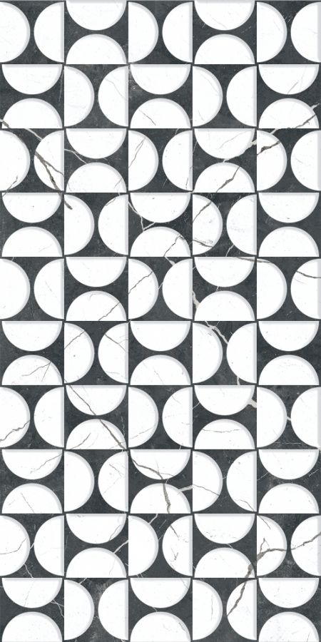 Seramiksan Eros Beyaz Geometrik Motif Parlak Duvar Seramiği 653611