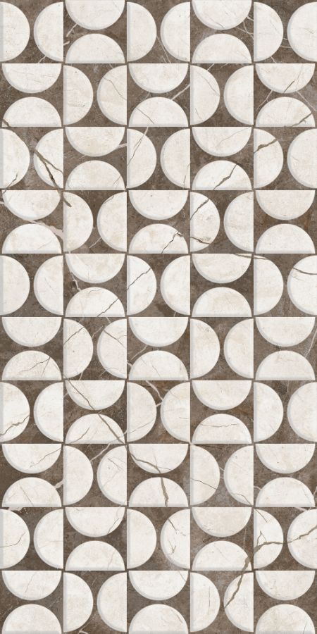 Seramiksan Eros Krem Geometrik Motif Parlak Duvar Seramiği 653612