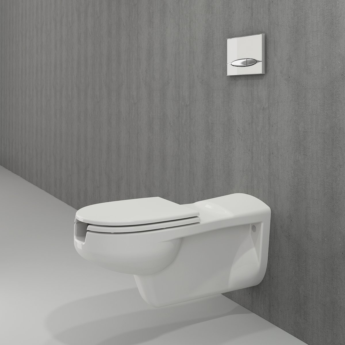 Bocchi Önü Açık Soft Close Kapaklı Bedensel Engelli 75 cm Önü Açık Soft Close Kapaklı Asma Klozet 20